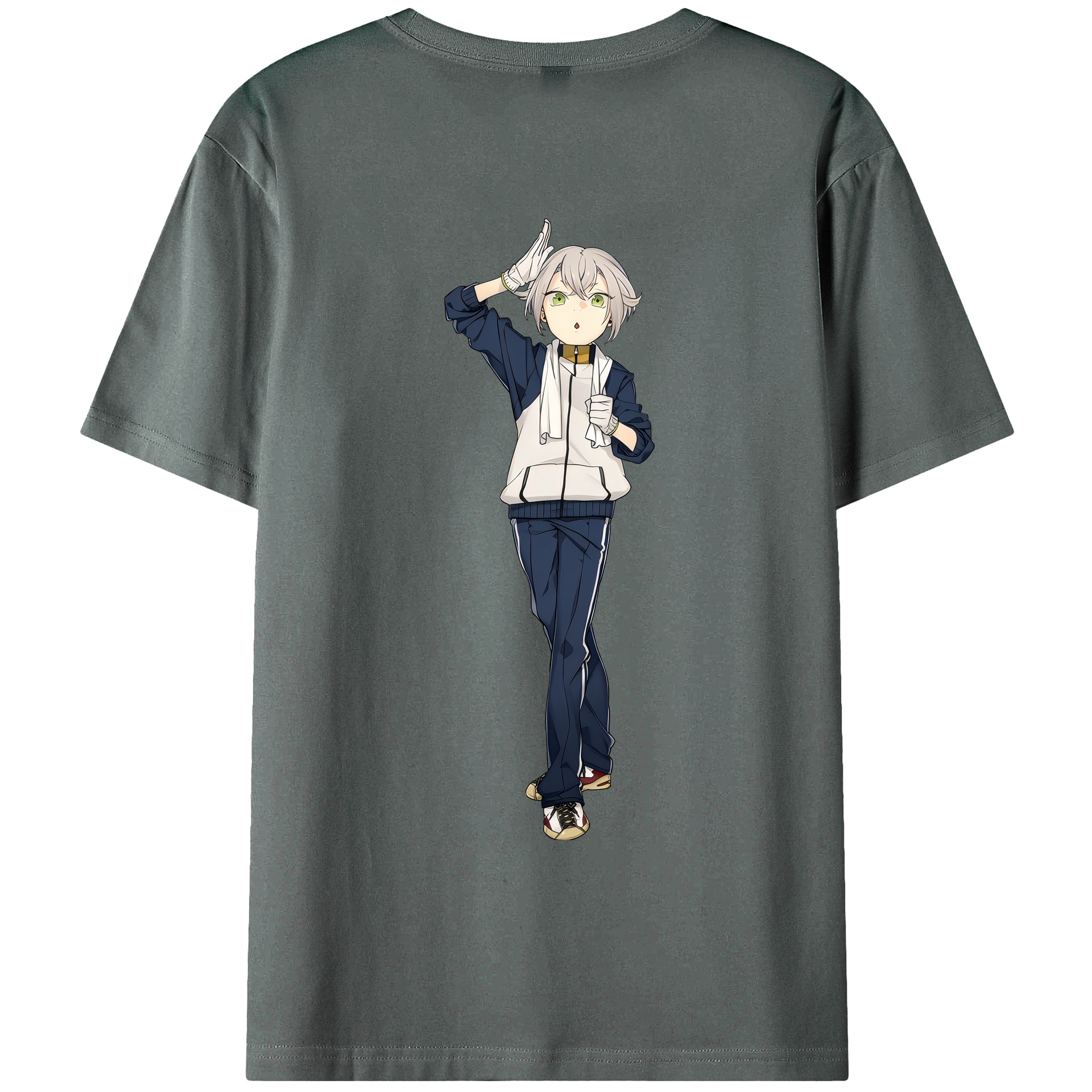 （画像用） 刀剣乱舞 Touken Ranbu 綿100％ メンズ半袖Tシャツ（バックプリント） 通気性
